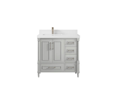 Aberdeen 36 in. W x 22 in. D Left Offset Sink Bathroom Vanity - Willow Bath and Vanity