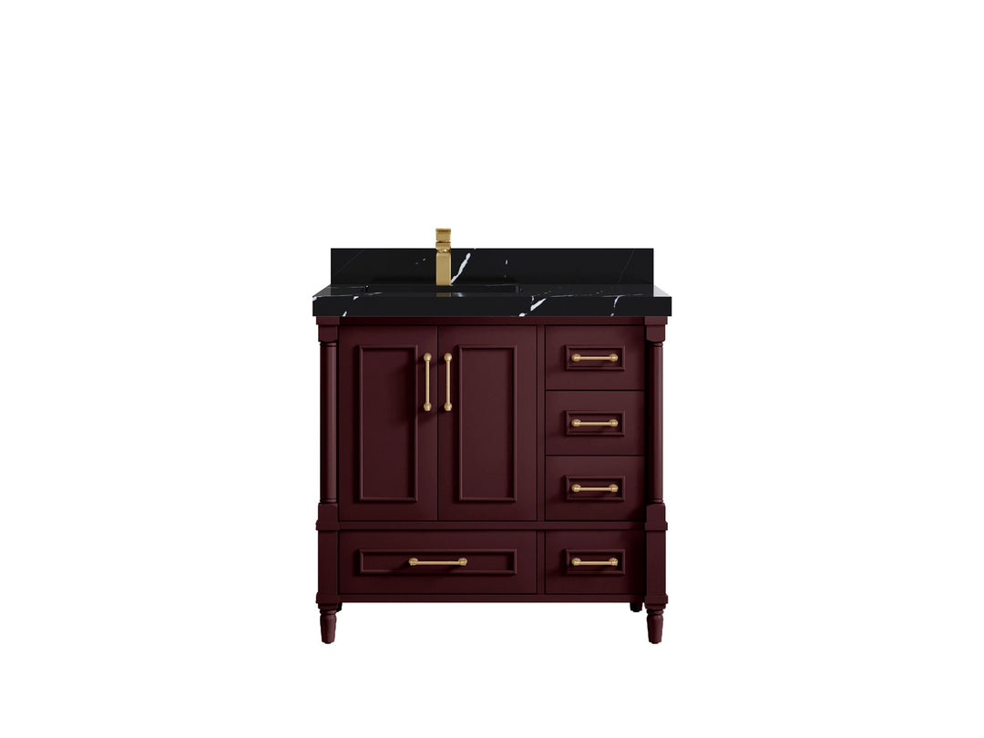 Aberdeen 36 in. W x 22 in. D Left Offset Sink Bathroom Vanity - Willow Bath and Vanity