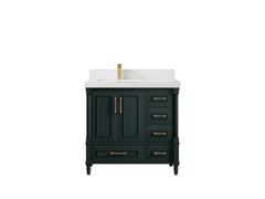 Aberdeen 36 in. W x 22 in. D Left Offset Sink Bathroom Vanity - photo 28