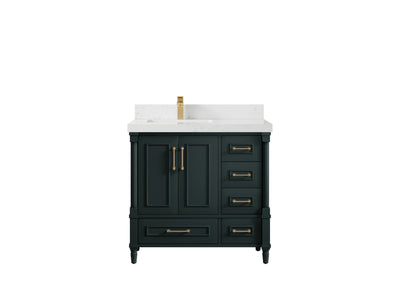 Aberdeen 36 in. W x 22 in. D Left Offset Sink Bathroom Vanity - Willow Bath and Vanity