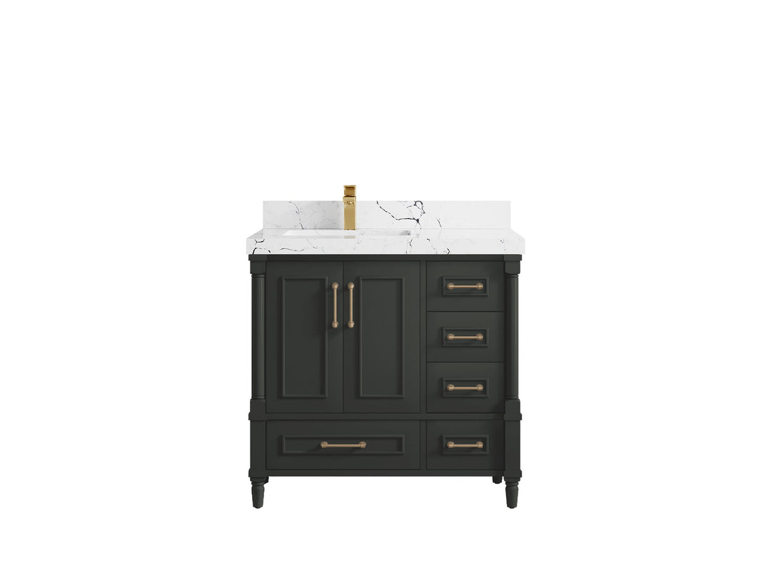Aberdeen 36 in. W x 22 in. D Left Offset Sink Bathroom Vanity - Willow Bath and Vanity