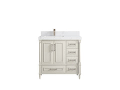 Aberdeen 36 in. W x 22 in. D Left Offset Sink Bathroom Vanity - photo 28