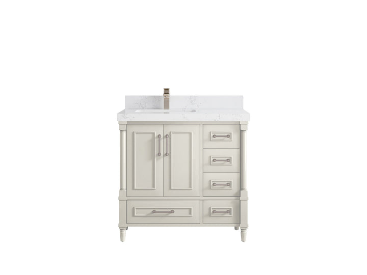 Aberdeen 36 in. W x 22 in. D Left Offset Sink Bathroom Vanity - photo 28