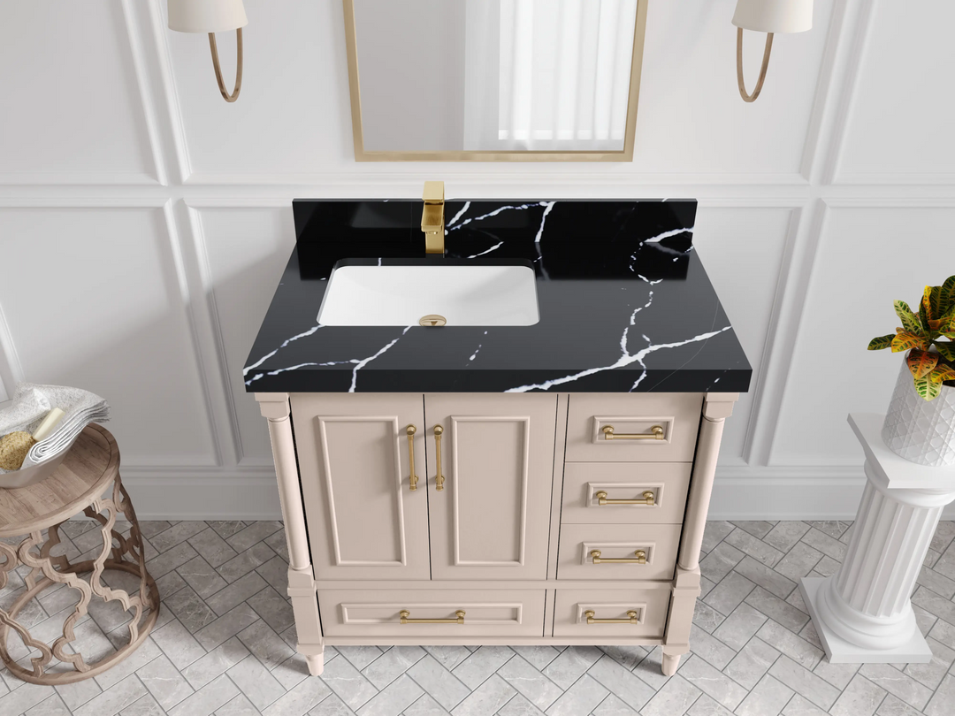 Aberdeen 36 in. W x 22 in. D Left Offset Sink Bathroom Vanity - Willow Bath and Vanity