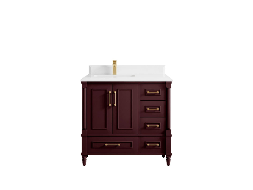 Aberdeen 36 in. W x 22 in. D Left Offset Sink Bathroom Vanity - Willow Bath and Vanity