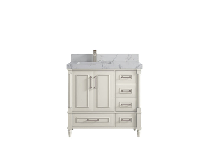 Aberdeen 36 in. W x 22 in. D Left Offset Sink Bathroom Vanity - photo 44