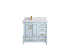 Aberdeen 36 in. W x 22 in. D Left Offset Sink Bathroom Vanity - photo 36
