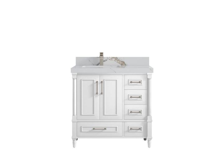 Aberdeen 36 in. W x 22 in. D Left Offset Sink Bathroom Vanity - photo 12