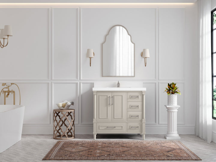Aberdeen 36 in. W x 22 in. D Left Offset Sink Bathroom Vanity - photo 4