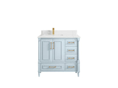 Aberdeen 36 in. W x 22 in. D Left Offset Sink Bathroom Vanity - photo 24
