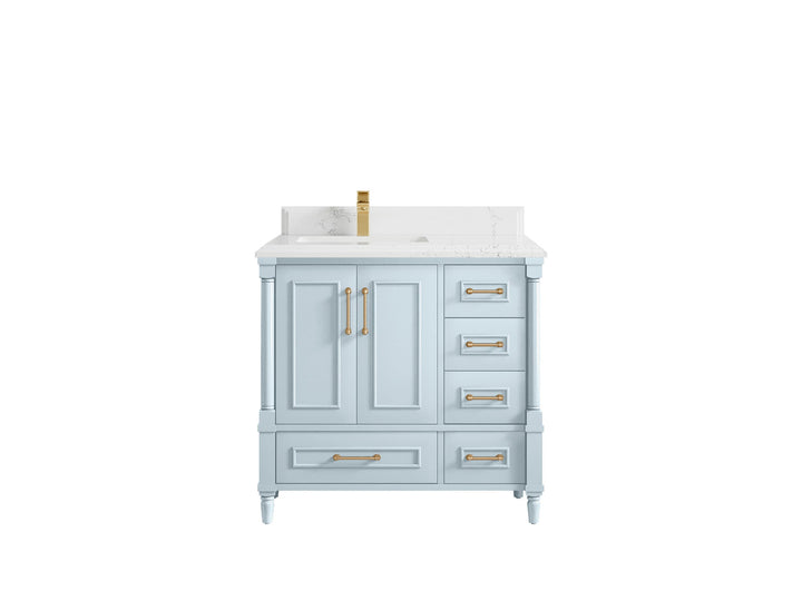 Aberdeen 36 in. W x 22 in. D Left Offset Sink Bathroom Vanity - photo 24
