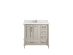 Aberdeen 36 in. W x 22 in. D Left Offset Sink Bathroom Vanity - photo 1