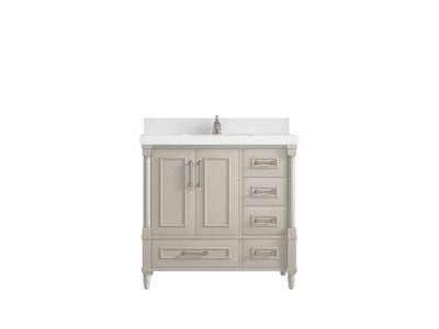 Aberdeen 36 in. W x 22 in. D Left Offset Sink Bathroom Vanity - Willow Bath and Vanity