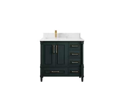 Aberdeen 36 in. W x 22 in. D Left Offset Sink Bathroom Vanity - Willow Bath and Vanity