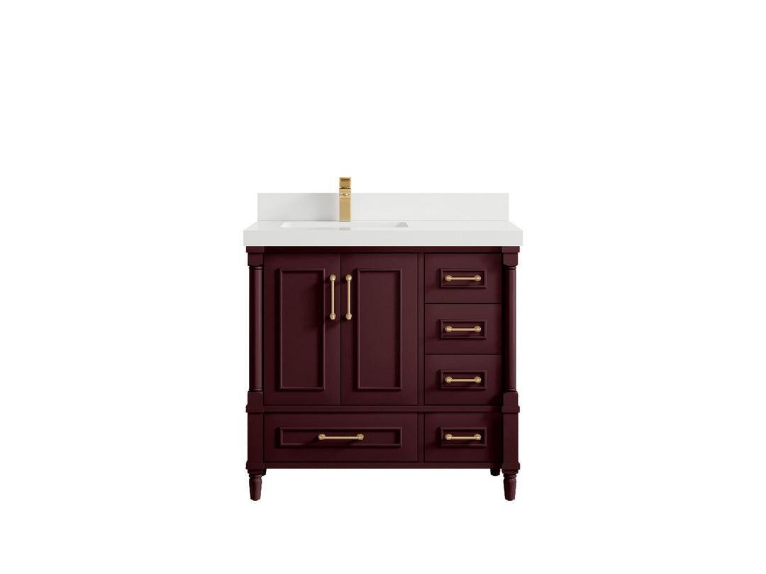 Aberdeen 36 in. W x 22 in. D Left Offset Sink Bathroom Vanity - Willow Bath and Vanity