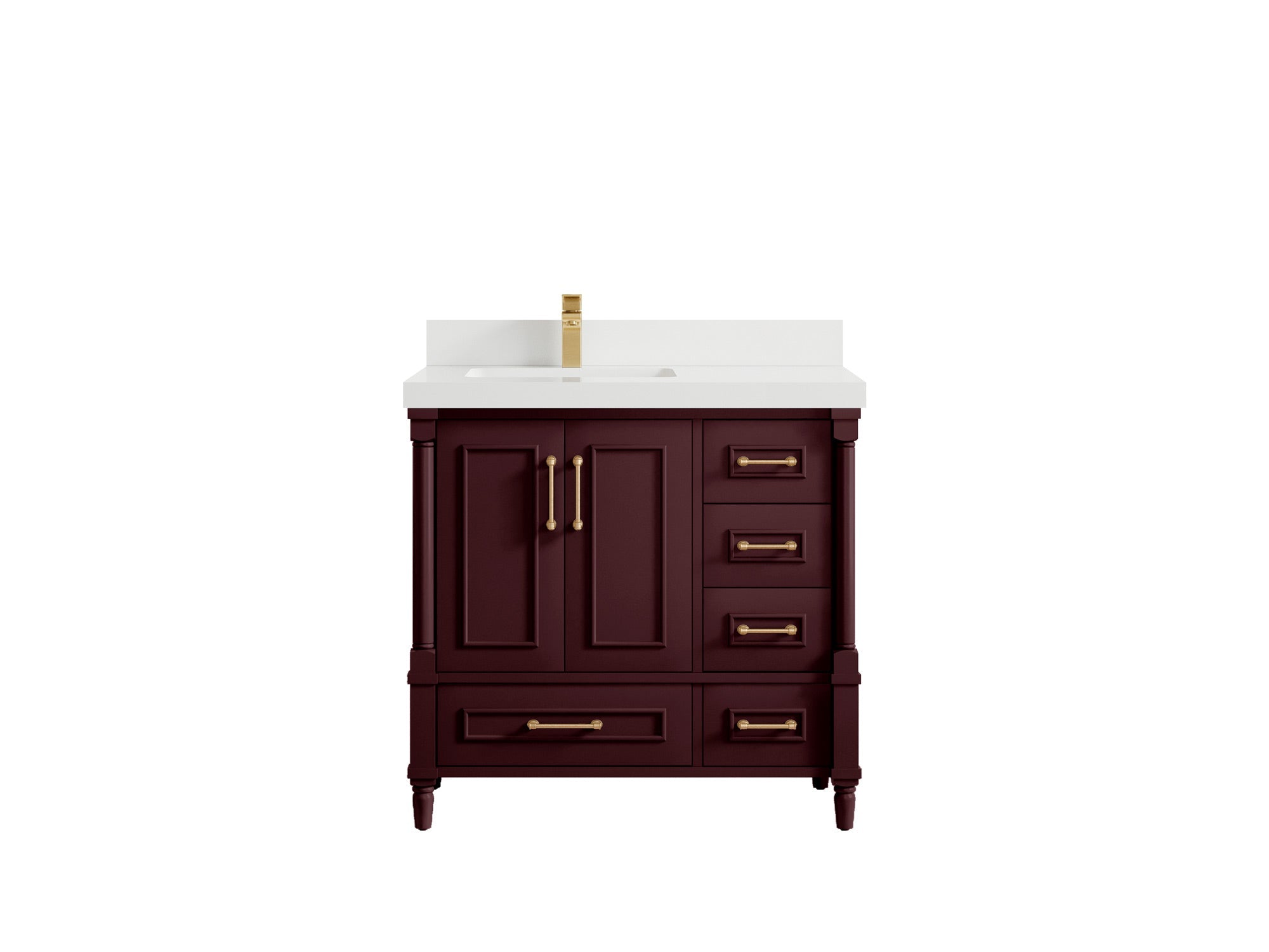 Aberdeen 36 in. W x 22 in. D Left Offset Sink Bathroom Vanity - Willow Bath and Vanity