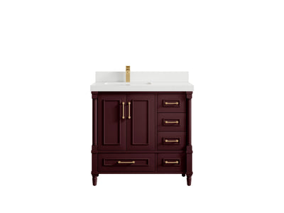 Aberdeen 36 in. W x 22 in. D Left Offset Sink Bathroom Vanity - Willow Bath and Vanity