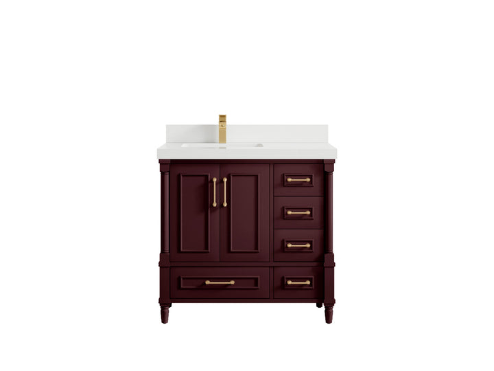 Aberdeen 36 in. W x 22 in. D Left Offset Sink Bathroom Vanity - photo 40