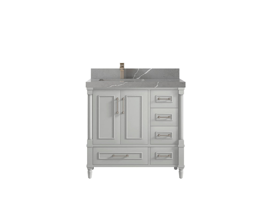 Aberdeen 36 in. W x 22 in. D Left Offset Sink Bathroom Vanity - Willow Bath and Vanity