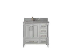 Aberdeen 36 in. W x 22 in. D Left Offset Sink Bathroom Vanity - photo 32
