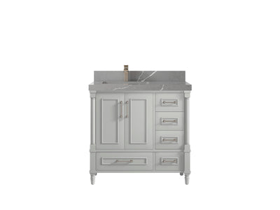 Aberdeen 36 in. W x 22 in. D Left Offset Sink Bathroom Vanity - Willow Bath and Vanity