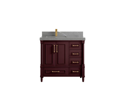 Aberdeen 36 in. W x 22 in. D Left Offset Sink Bathroom Vanity - Willow Bath and Vanity