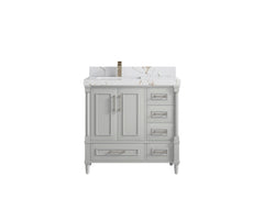 Aberdeen 36 in. W x 22 in. D Left Offset Sink Bathroom Vanity - photo 36