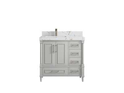Aberdeen 36 in. W x 22 in. D Left Offset Sink Bathroom Vanity - Willow Bath and Vanity