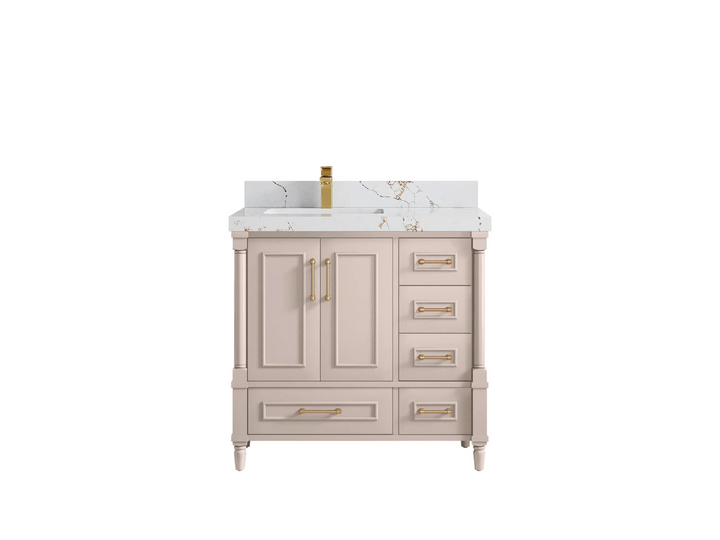 Aberdeen 36 in. W x 22 in. D Left Offset Sink Bathroom Vanity - photo 40