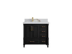 Aberdeen 36 in. W x 22 in. D Left Offset Sink Bathroom Vanity - photo 8