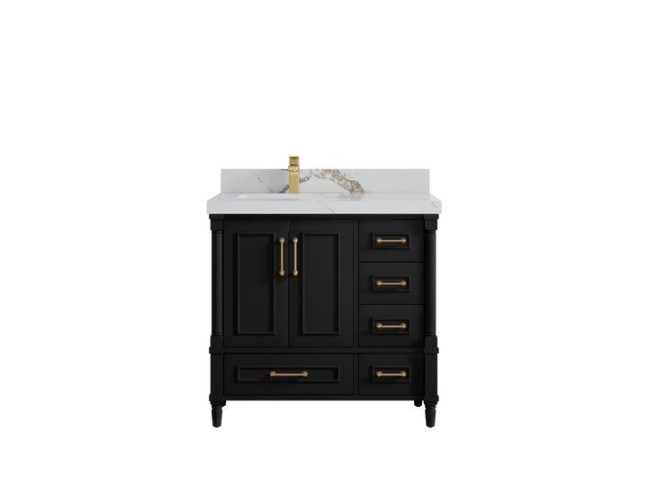 Aberdeen 36 in. W x 22 in. D Left Offset Sink Bathroom Vanity - photo 8