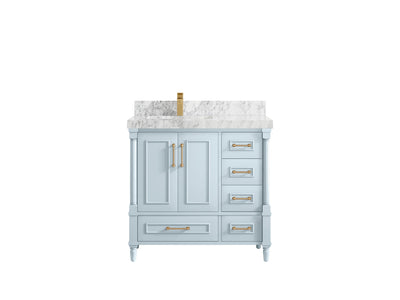 Aberdeen 36 in. W x 22 in. D Left Offset Sink Bathroom Vanity - Willow Bath and Vanity