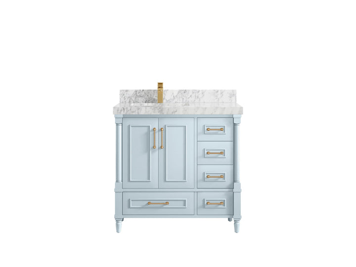 Aberdeen 36 in. W x 22 in. D Left Offset Sink Bathroom Vanity - photo 10