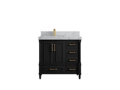 Aberdeen 36 in. W x 22 in. D Left Offset Sink Bathroom Vanity - photo 42