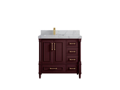 Aberdeen 36 in. W x 22 in. D Left Offset Sink Bathroom Vanity - Willow Bath and Vanity