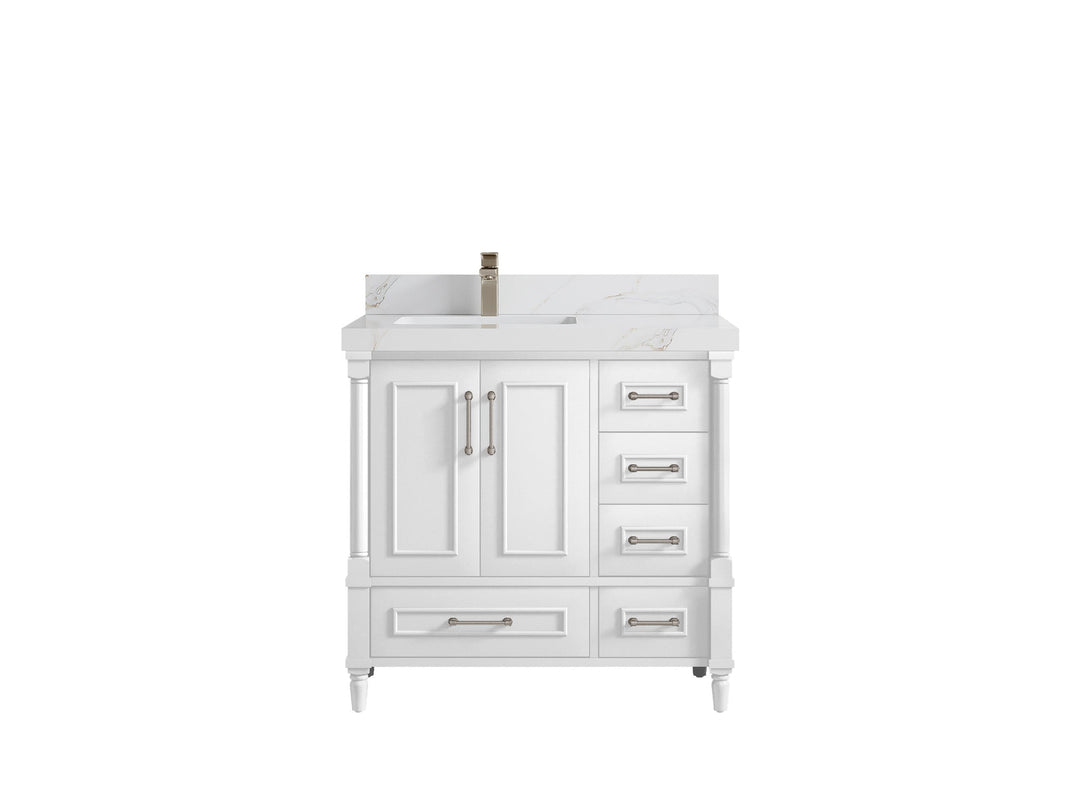 Aberdeen 36 in. W x 22 in. D Left Offset Sink Bathroom Vanity - Willow Bath and Vanity