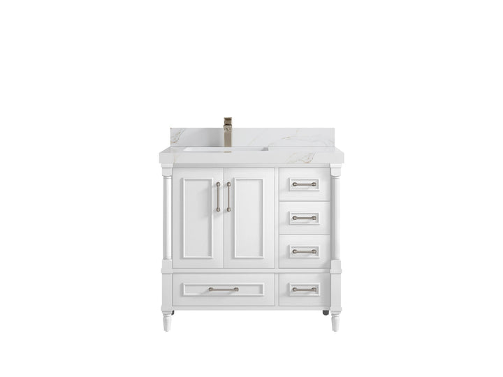 Aberdeen 36 in. W x 22 in. D Left Offset Sink Bathroom Vanity - photo 16