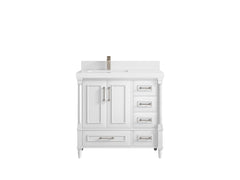 Aberdeen 36 in. W x 22 in. D Left Offset Sink Bathroom Vanity - photo 42
