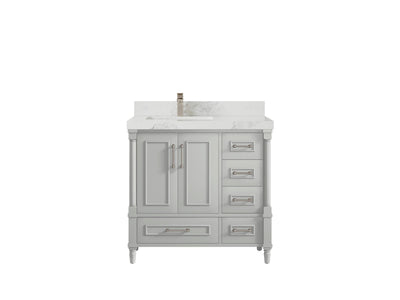 Aberdeen 36 in. W x 22 in. D Left Offset Sink Bathroom Vanity - Willow Bath and Vanity