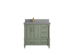 Aberdeen 36 in. W x 22 in. D Left Offset Sink Bathroom Vanity - photo 30