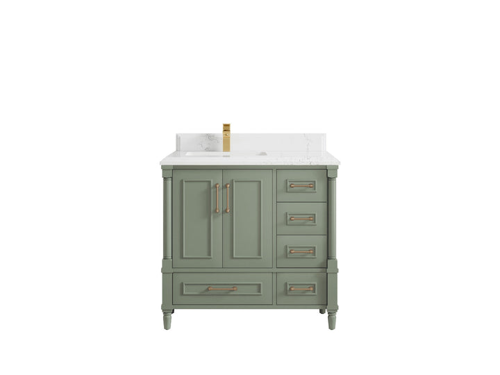 Aberdeen 36 in. W x 22 in. D Left Offset Sink Bathroom Vanity - photo 22