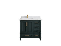 Aberdeen 36 in. W x 22 in. D Left Offset Sink Bathroom Vanity - photo 16