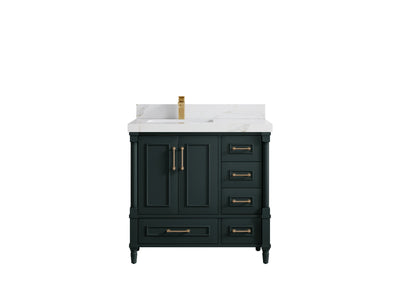 Aberdeen 36 in. W x 22 in. D Left Offset Sink Bathroom Vanity - Willow Bath and Vanity