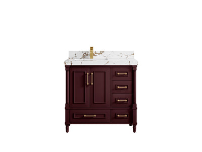 Aberdeen 36 in. W x 22 in. D Left Offset Sink Bathroom Vanity - Willow Bath and Vanity