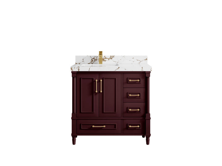 Aberdeen 36 in. W x 22 in. D Left Offset Sink Bathroom Vanity - photo 34