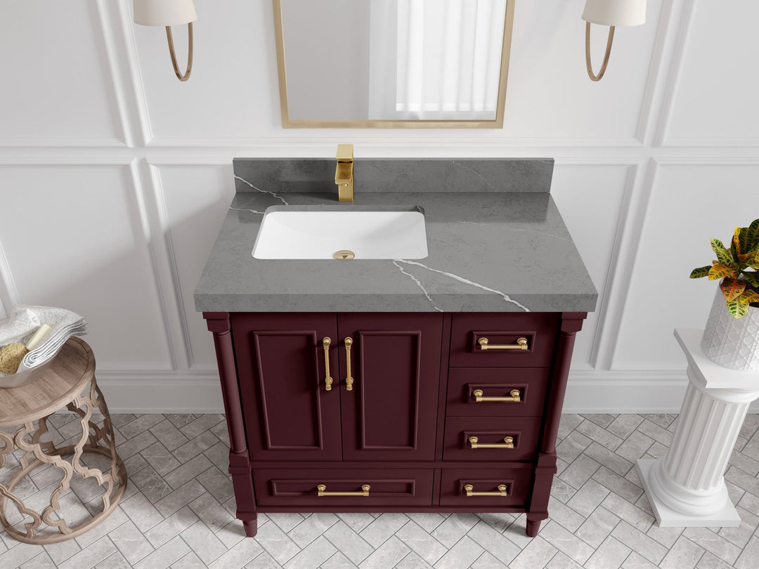 Aberdeen 36 in. W x 22 in. D Left Offset Sink Bathroom Vanity - Willow Bath and Vanity