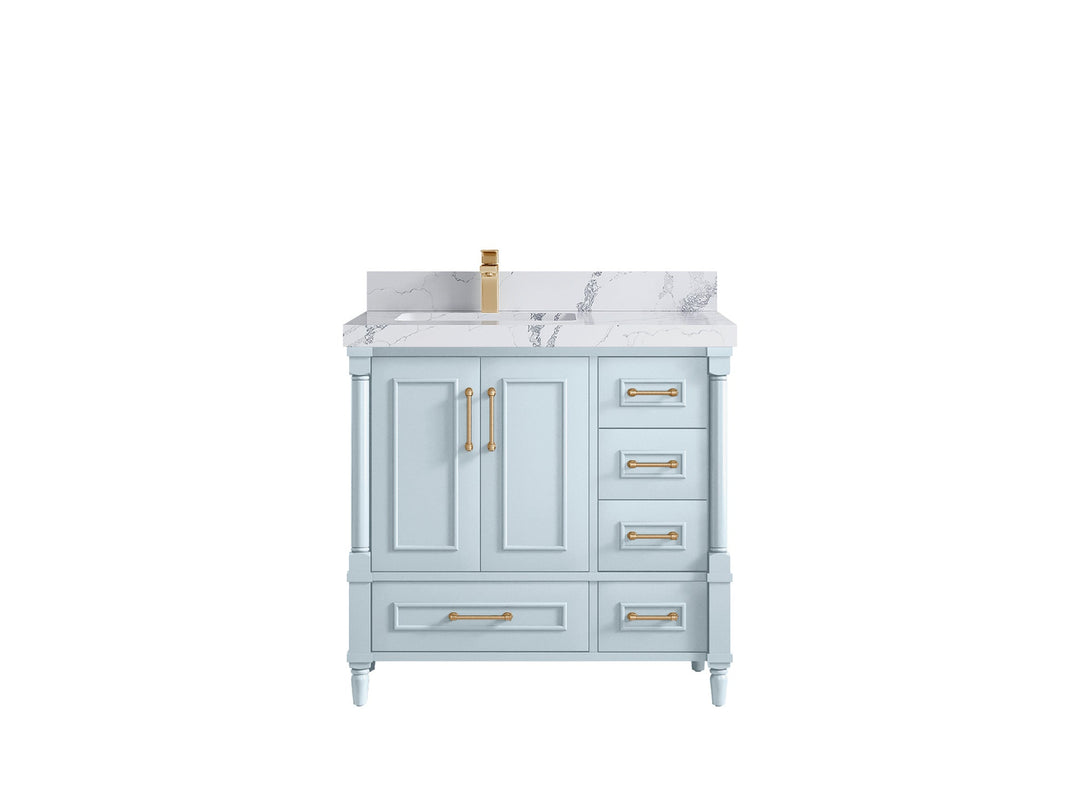 Aberdeen 36 in. W x 22 in. D Left Offset Sink Bathroom Vanity - Willow Bath and Vanity