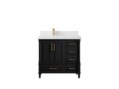 Aberdeen 36 in. W x 22 in. D Left Offset Sink Bathroom Vanity - photo 44