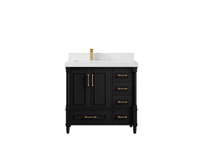Aberdeen 36 in. W x 22 in. D Left Offset Sink Bathroom Vanity - Willow Bath and Vanity