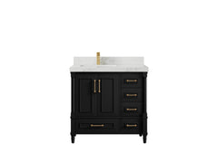 Aberdeen 36 in. W x 22 in. D Left Offset Sink Bathroom Vanity - photo 16
